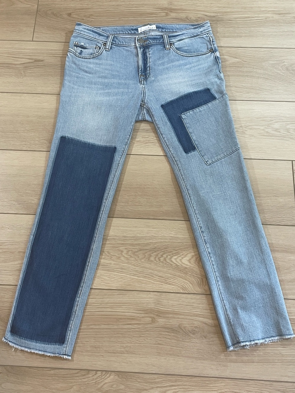 Loft Women’s Boyfriend Patchwork Jeans Size 8